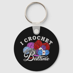 Porte-clés Je Crochète Après Mon Heure de Coucher