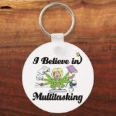 Porte-clés je crois au multitasking (Recto)