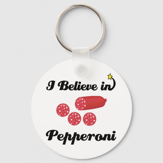 Porte-clés je crois au pepperoni (Recto)