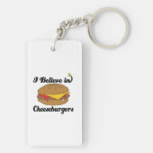 Porte-clés je crois aux cheeseburgers (Dos)