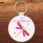 Porte-clés Je crois aux libellules (Recto)