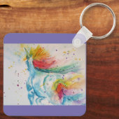 Porte-clés Je Crois En Unicorns Rainbow Suivez Vos Rêves (Verso)