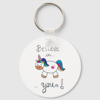 Porte-clés Je crois en VOUS ! Unicorne