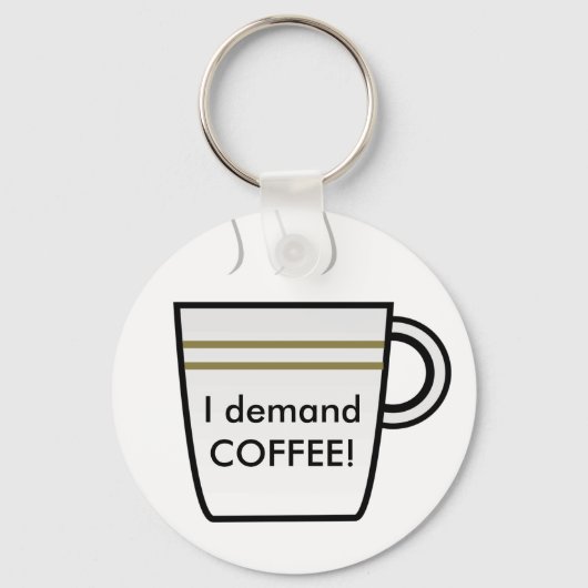 Porte-clés Je demande du café ! (Recto)