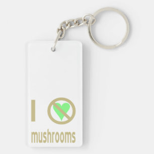 Porte-clés Je déteste les champignons, pas d'amour