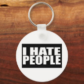 PORTE-CLÉS JE DÉTESTE LES GENS (Recto)
