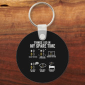 Porte-clés Je fais des choses Horloger de temps libre Montre (Recto)