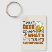 Porte-clés Je fais disparaître la bière (Recto)