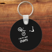 Porte-clés Je Fais Mes Propres Stunts Mountain Bike (Recto)