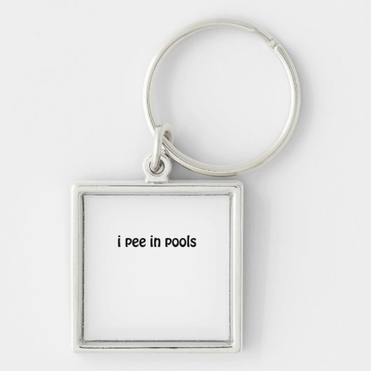 Porte-clés Je fais pipi dans les piscines (Devant)