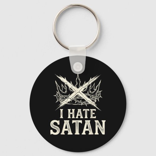 Porte-clés Je hais Satan (Recto)