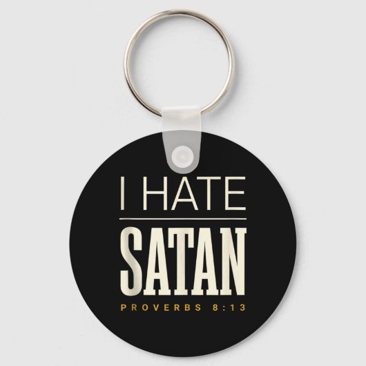 Porte-clés Je hais Satan (Recto)