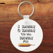 Porte-clés Je hurle 4 corndogs (Recto)