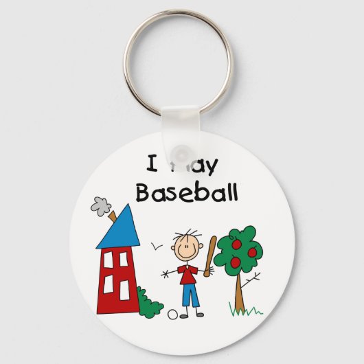 Porte-clés Je Joue au Baseball (Recto)