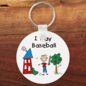Porte-clés Je Joue au Baseball (Recto)