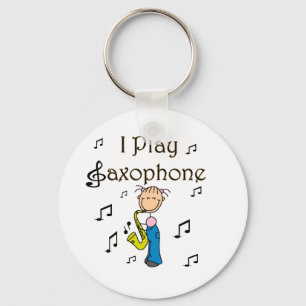 Porte-clés Je Joue du Saxophone T-shirts et Cadeaux pour Figu