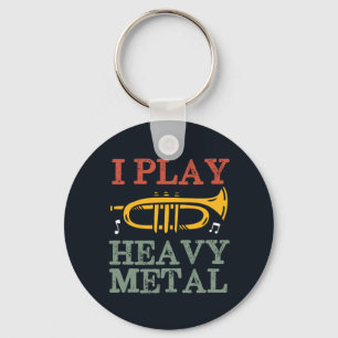 Porte-clés Je Joue Lourd Metal Funny Trumpet Player Musique P