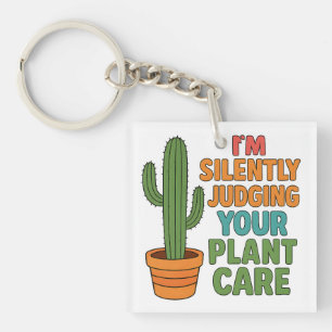 Porte-clés Je juge silencieusement vos soins aux plantes Amat