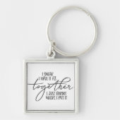 Porte-clés Je jure que je l'ai tous ensemble drôle (Devant)