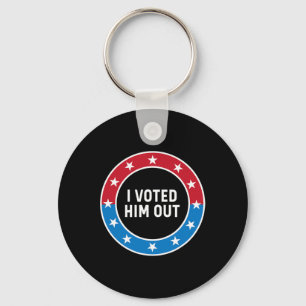 Porte-clés Je L'ai Voté Anti Trump Rouge Blanc Et Bleu Voti