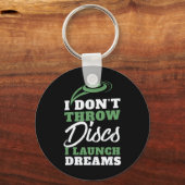 Porte-clés Je lance des rêves Citation drôle de disc golf (Recto)