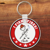 Porte-clés Je lutte contre les incendies pompier (Recto)