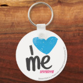 Porte-clés Je Me Coeur Aqua (Recto)
