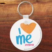 Porte-clés Je Me Coeur Orange/Aqua (Recto)