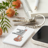 Porte-clés Je me demande si ma guitare me manque. (Devant droit)