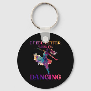 Porte-clés Je me sens mieux quand je danse Love Line Dancing