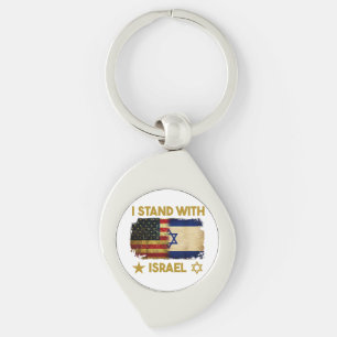 Porte-clés Je me tiens avec Israël T-shirt Je me tiens avec I