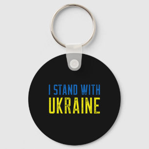 Porte-clés Je me tiens avec le T-shirt Ukraine Soutien et pri