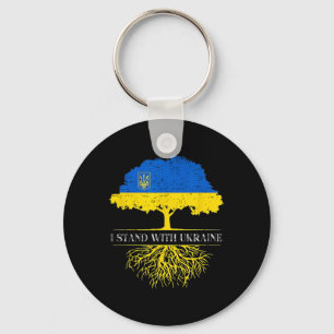 Porte-clés Je me tiens avec l'Ukraine 2025 Chemises Drapeau u