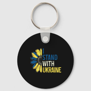 Porte-clés Je me tiens avec l'Ukraine 2025 Chemises Drapeau u
