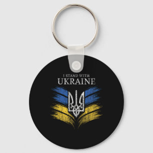 Porte-clés Je me tiens avec l'Ukraine Montre mon soutien avec