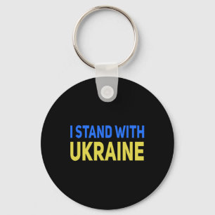 Porte-clés Je me tiens avec l'Ukraine, soutien à la paix et s