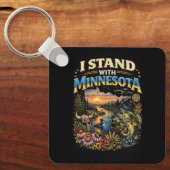 Porte-clés Je me tiens avec Minnesota (Recto)