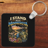 Porte-clés Je me tiens avec Minnesota (Verso)