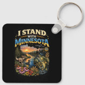 Porte-clés Je me tiens avec Minnesota (Dos)