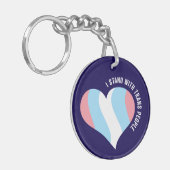 Porte-clés Je Me Trouve Avec Trans People Heart Keychain (Devant gauche)