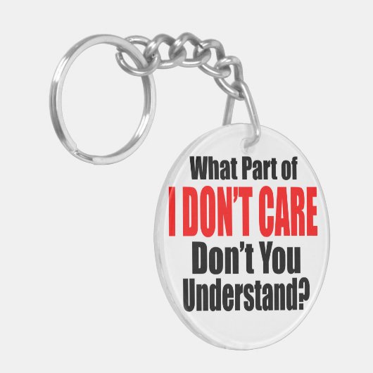 Porte-clés Je m'en fiche (Devant gauche)