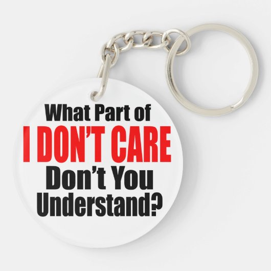 Porte-clés Je m'en fiche (Dos)