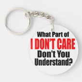 Porte-clés Je m'en fiche (Devant)