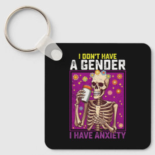 Porte-clés Je n'ai pas de genre, j'ai de l'anxiété non binair