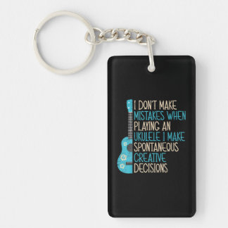 Porte-clés Je ne commets pas d'erreur en jouant un Ukulele