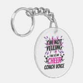 Porte-clés Je ne crie pas que c'est ma voix d'entraîneur (Devant gauche)