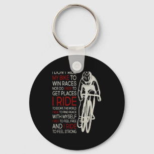 Porte-clés Je ne fais pas de vélo pour gagner des courses 1