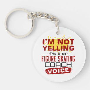 Porte-clés Je ne hurle pas Figure Skating Coach Voice