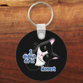 Porte-clés Je ne l'ai pas fait Chat (Recto)