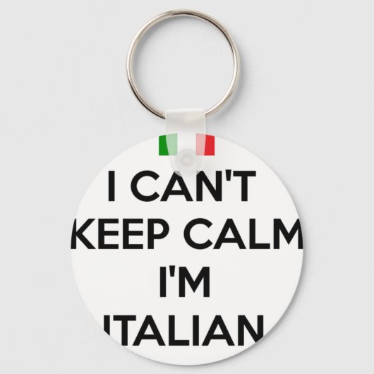 PORTE-CLÉS JE NE PEUX PAS GARDER LE CALME... JE SUIS ITALIEN (Recto)
